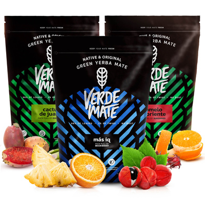 Zestaw Yerba Verde Mate Green różne rodzaje 3x500g