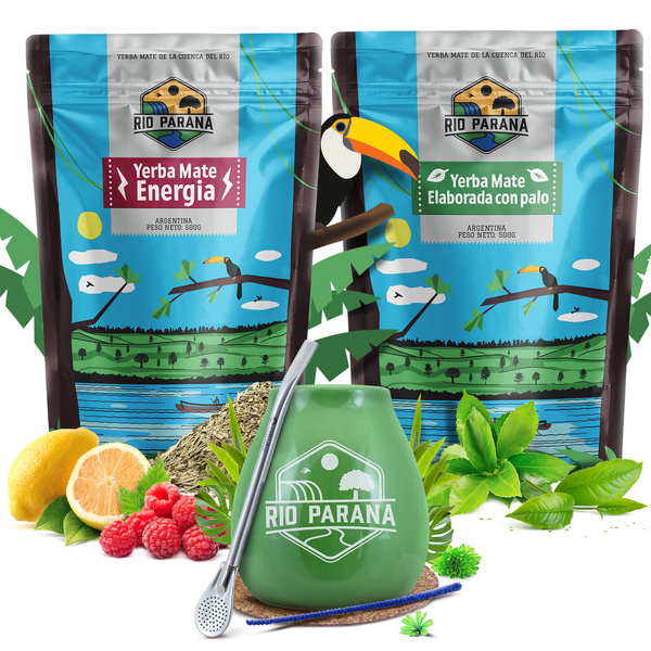 Zestaw Yerba Mate Rio Parana Energia Elaborada 2x500g + akcesoria