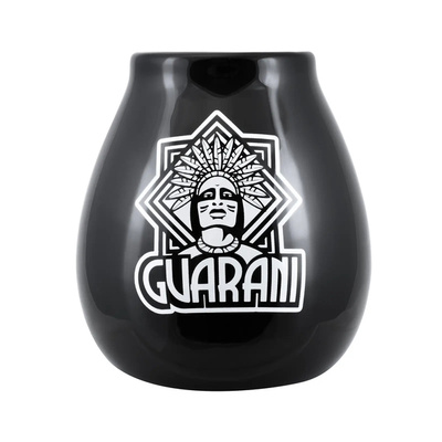 Tykwa Ceramiczna czarna z logo Guarani - 350 ml