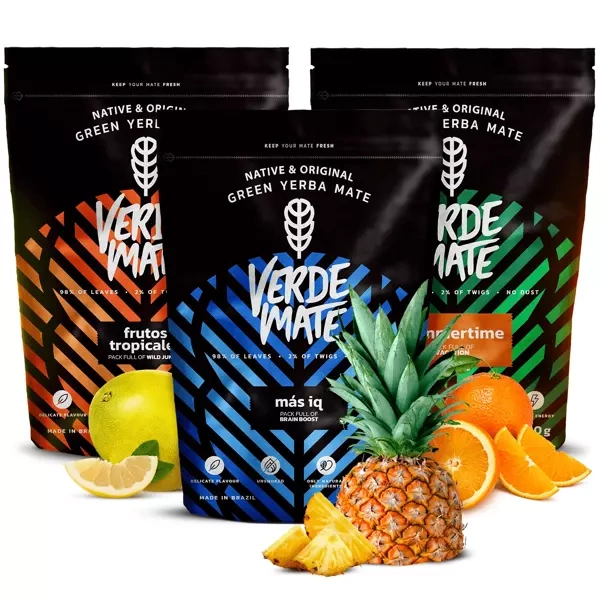 Zestaw Yerba Mate Verde Green Owocowe 3x500 1,5kg