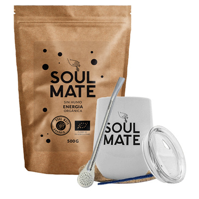 Zestaw Yerba Mate: Soul Mate Energia 500g + TermoLid + Bombilla