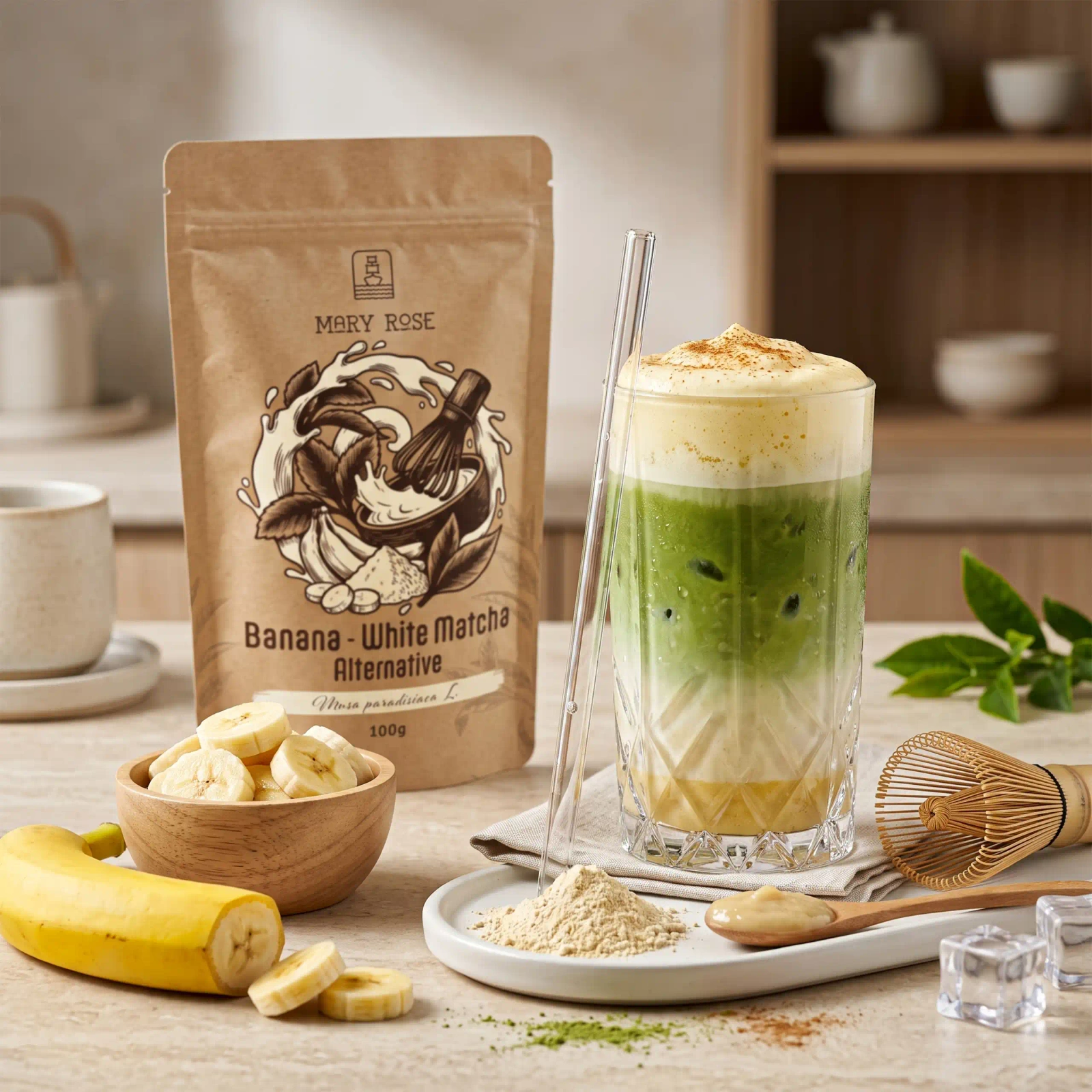 Mary Rose White Matcha Alternative Banan