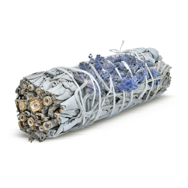 Zestaw do medytacji: biała szałwia kadzidło + kwarc różowy