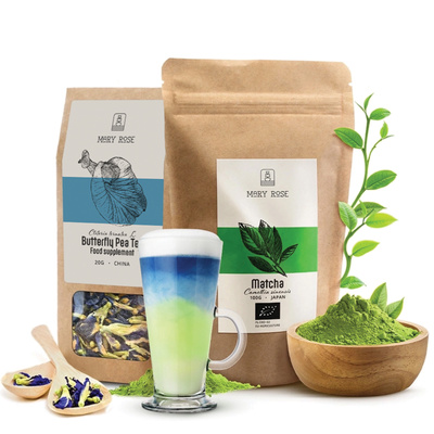 Zestaw Purple Matcha Lemonade: Matcha BIO + Butterfly Pea Tea