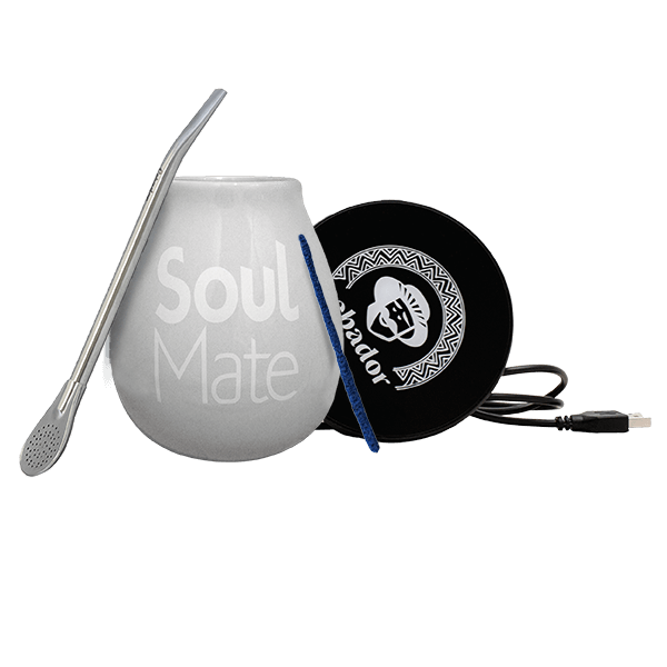 Zestaw Akcesoriów do Yerba Mate: podgrzewacz USB + Matero + Bombilla