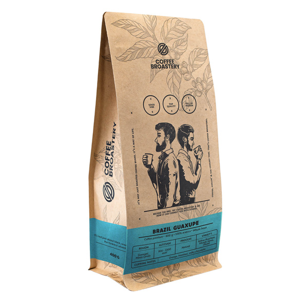 Bro Coffee Roastery - Kawa ziarnista Brazil Guaxupe Premium 400 g