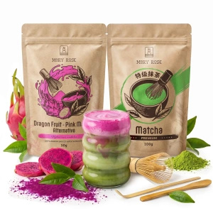 Zestaw do kolorowego Matcha Latte: Matcha + Pink Matcha + akcesoria