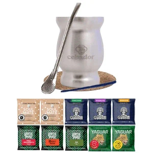 Zestaw Yerba Mate 10x50g TermoLid Cebador 500g