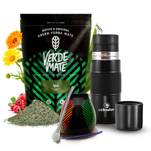 Zestaw Yerba Mate Verde Mate IPA 500g 0,5kg Yerbomos + Tykwa + Bombilla