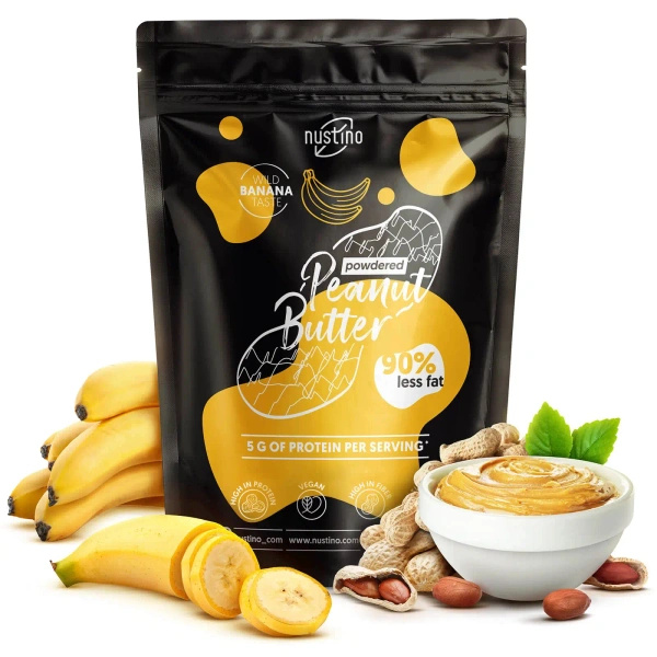 Nustino – Masło Orzechowe w Proszku – Banan (bez dodatku cukru) 400 g