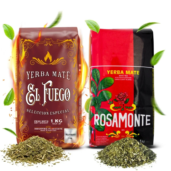 Zestaw Yerba Mate Elaborada: El Fuego 1kg + Rosamonte 1kg