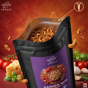 Nustino Crunch – prażone orzechy nerkowca – Pizza Margherita Flavour 200 g