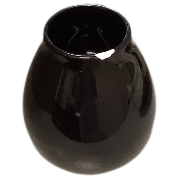 (II. kategoria) Tykwa Ceramiczna czarna z logo Guarani - 350ml