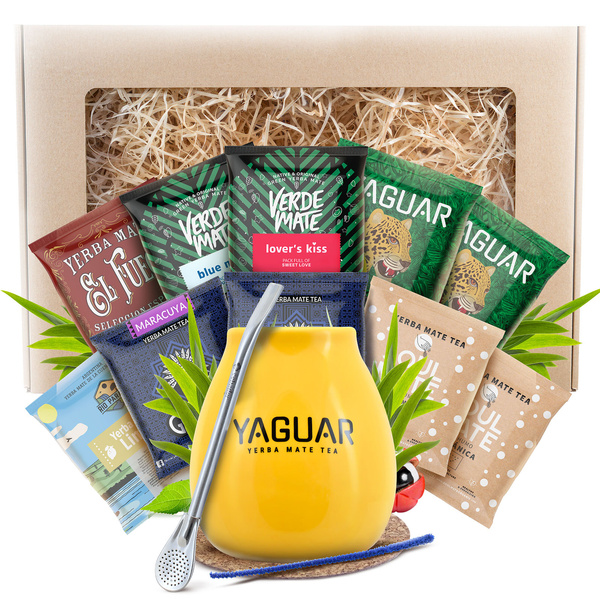 Zestaw Yerba Mate Prezentowy 10x50g 500g Matero + Bombilla