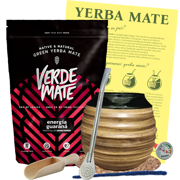 Zestaw Yerba Verde Mate Energia Guarana 500g