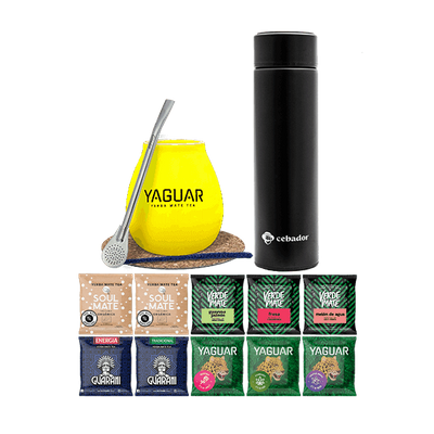 Zestaw Yerba Yaguar Mate 500g Tykwa 10x50g termos