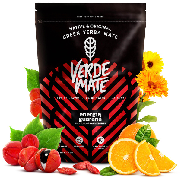 Zestaw yerba mate Verde Mate Energia Guarana 500g TermoMate + Bombilla