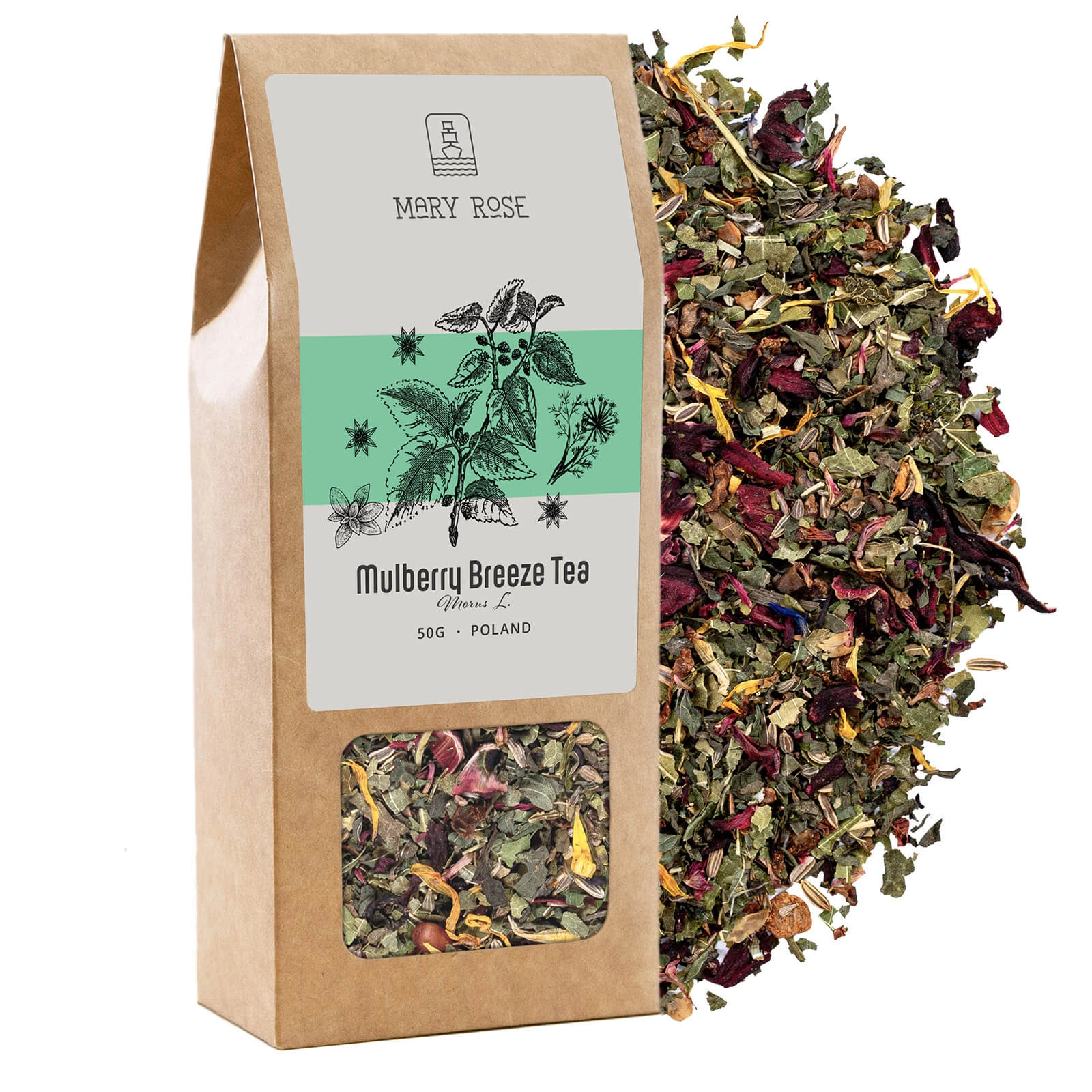 Szczegóły herbaty Mary Rose Mulberry Breeze