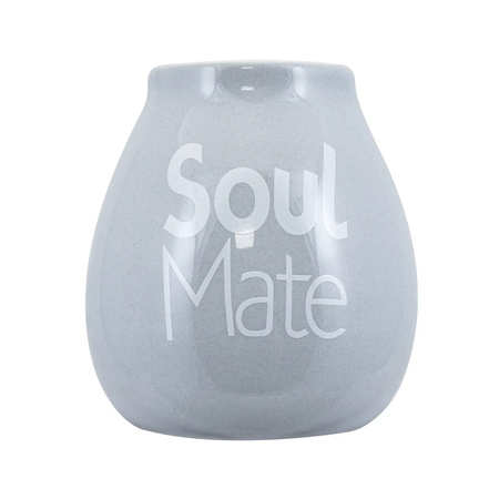 Tykwa Ceramiczna szara z logo Soul Mate - 350 ml