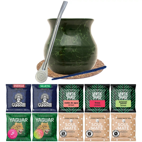 Zestaw startowy Yerba Verde Mate Green 10x50g