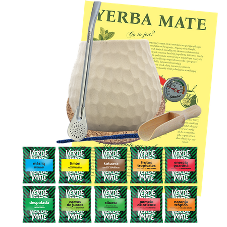 Zestaw STARTOWY yerba mate 10x50g + termometr