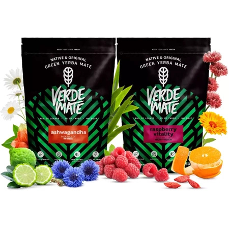 Yerba Verde Mate Ashwagandha Raspberry owoce 1kg