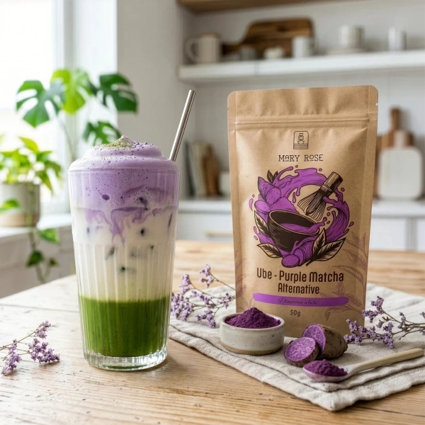 Zestaw do kolorowego Matcha Latte: Matcha + Purple Matcha + akcesoria