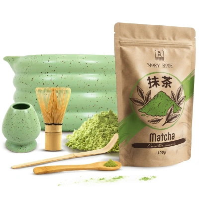 Zestaw do parzenia herbaty matcha: matcha 100g + akcesoria