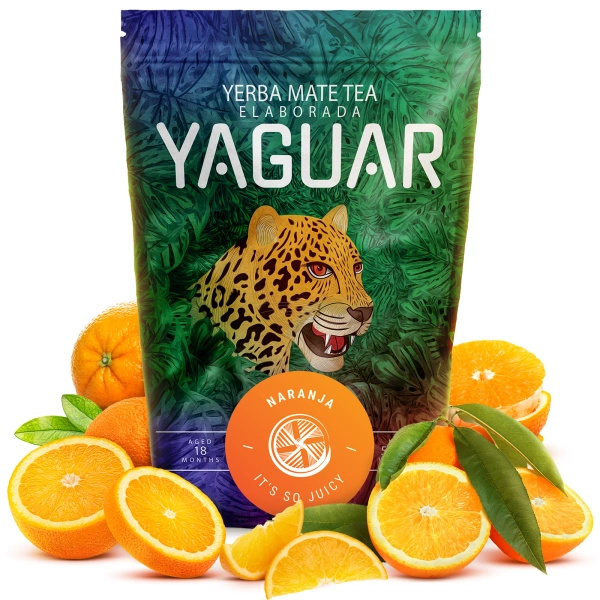 Zestaw Startowy dla dwojga Yerba Mate Yaguar Naranja 500g + Yaguar Menta Limon 500g