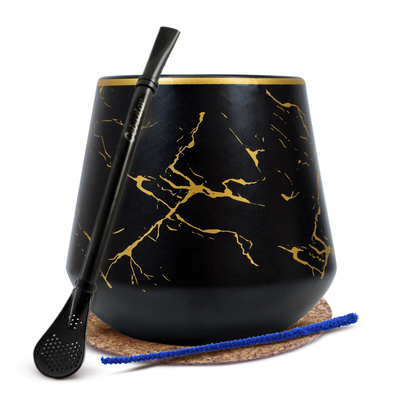 Zestaw akcesoriów do yerba mate: Matero + Bombilla