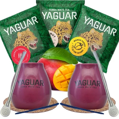Zestaw Yerba Mate Tykwa Yaguar PREMIUM dla dwojga