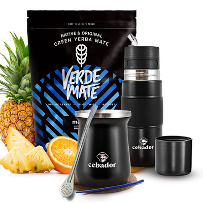 Zestaw Yerba Mate Verde Mate Mas IQ 500g 0,5kg Yerbomos + TermoMate + Bombilla