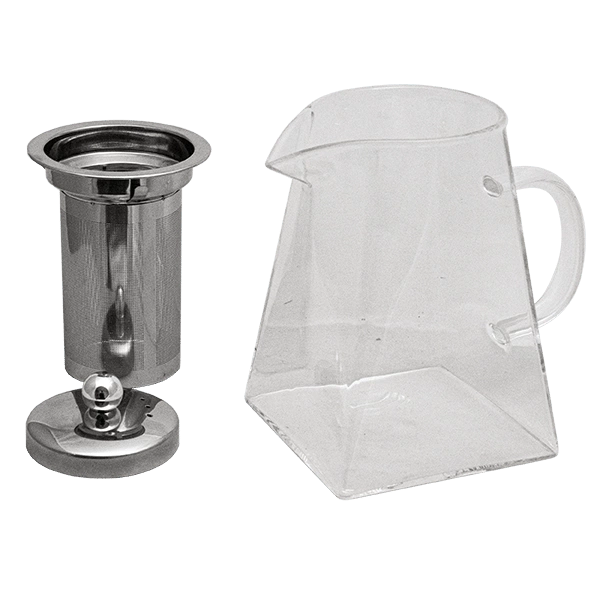 Dzbanek z zaparzaczem 950 ml – wymiary: wysokość 14 cm