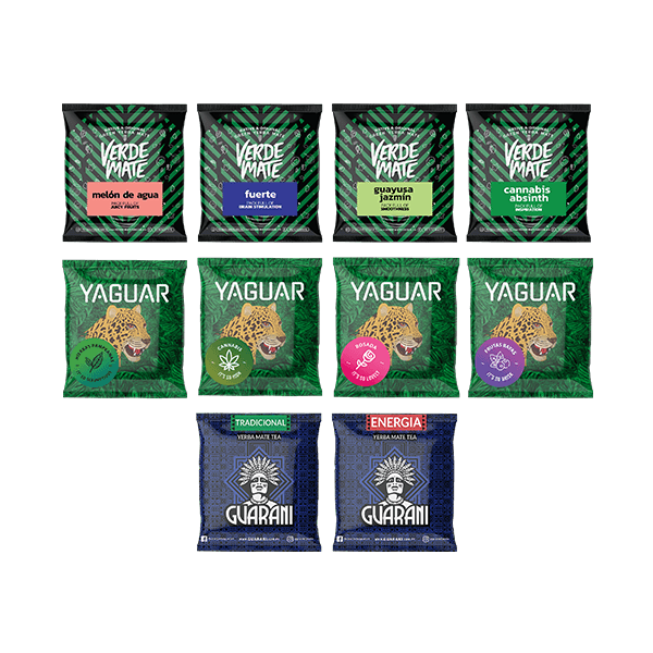 Zestaw Yerba Mate Green Guarani Yaguar 10x50g