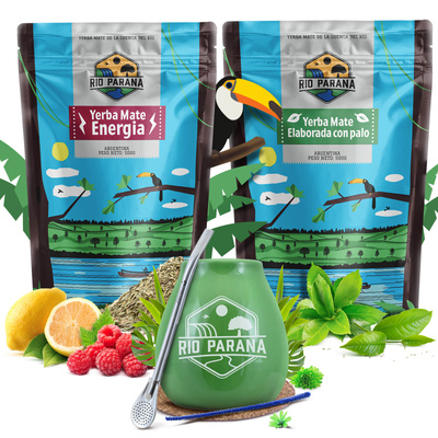 Zestaw Yerba Mate Rio Parana Energia Elaborada 2x500g + akcesoria