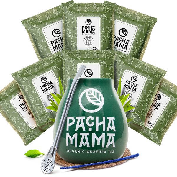 Zestaw Guayusa Pachamama: próbki 8x25g + Matero + Bombilla