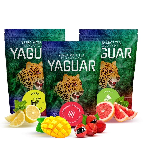Zestaw Yerba Mate Yaguar różne rodzaje 3x500g