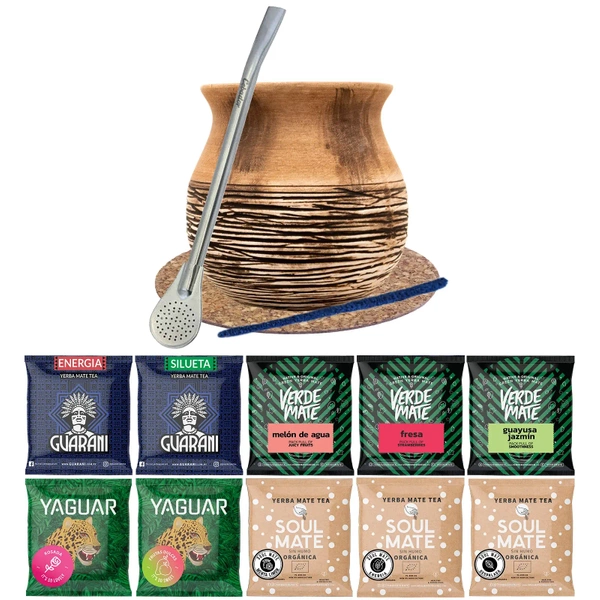 Zestaw Matero Tykwa Yerba Verde Mate Green 10x50