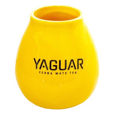 (II. kategoria) Tykwa Ceramiczna żółta z logo Yaguar