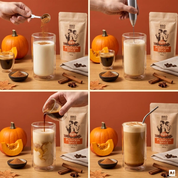 Zestaw do Pumpkin Spice Latte: kawa Bro Coffee Roastery Brazil Guaxupe 1kg + Pumpkin Spice Latte Mix 100g