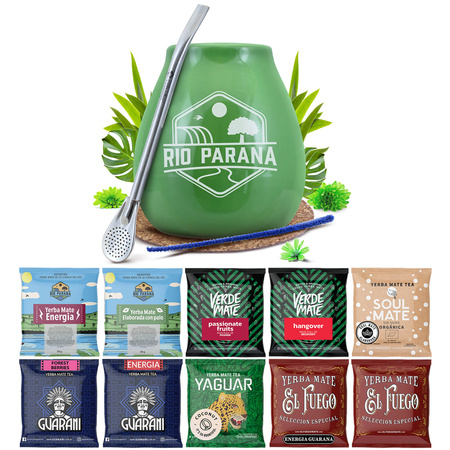 Zestaw próbek Yerba Mate 10x50g 500g + akcesoria