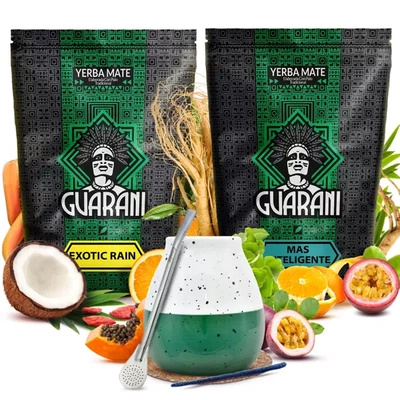 Zestaw yerba mate 2x500g Guarani + tykwa Papagayo
