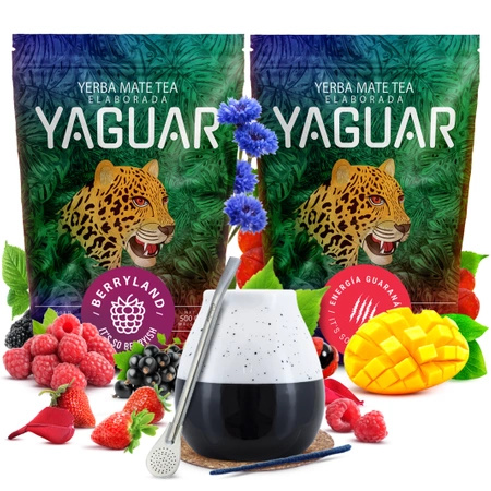 Zestaw yerba mate 2x500g Yaguar + tykwa Caballo