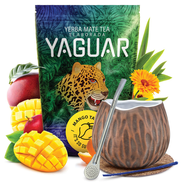Zestaw Yerba Mate Yaguar 500g 0,5kg Matero + Bombilla