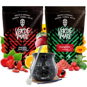 Zestaw yerba mate 2x500g Verde Mate + tykwa Marmori