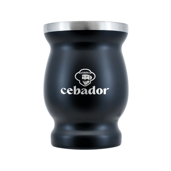 TermoMate Cebador – naczynko termiczne do yerba mate – 190 ml (czarne)