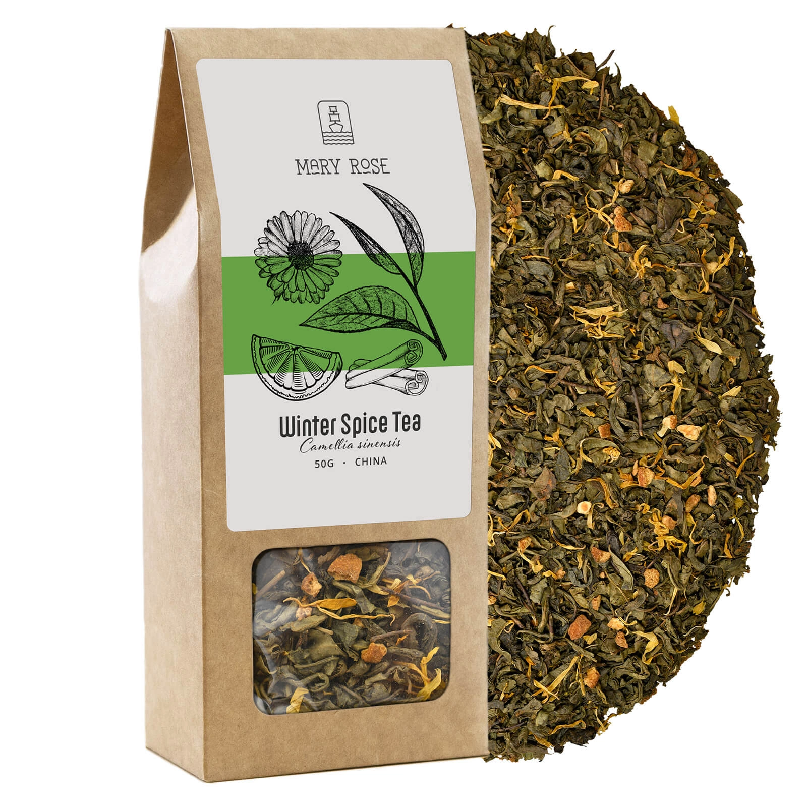 Szczegóły herbaty Mary Rose Winter Spice