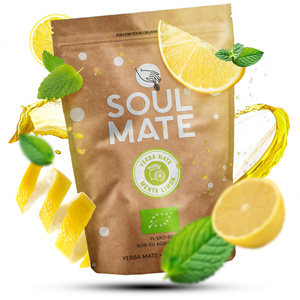 Zestaw Yerba Mate Soul Mate Organica Menta Limon 500g 0,5kg Tykwa + Bombilla