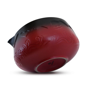 (II. kategoria)  Matchawan – Ceramiczna miseczka do matchy z dzióbkiem – Mountain (czerwona)