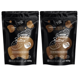 Zestaw masło orzechowe w proszku Nustino: Classic + Czekolada 2x400g